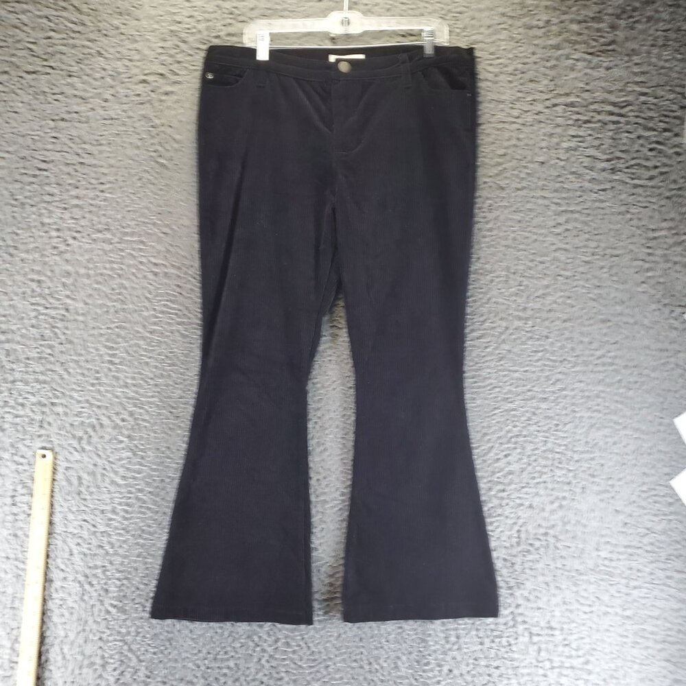 Umgee Pants Womens XL Black Corduroy Flared Stretch Comfortable Casual *NWOT*
